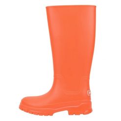 Damskie Codzienne Wodoodporne Gumowe Pomarńczowe Kalosze Kubota 40. Brązowe kalosze Kubota, bez wzorów, z gumy, przed kolano. Za 209.99 zł.