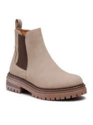 Jenny Fairy Botki WS5195-25 Beżowy. Brązowe botki Jenny Fairy, bez wzorów, ze skóry, bez obcasa, na płaskiej podeszwie, bez zapięcia. Za 135.99 zł.