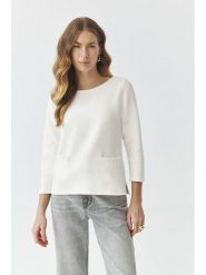 TATUUM Sweter "Adelle" w kolorze kremowym rozmiar: M. Brązowe swetry Tatuum, m, bez wzorów, bez ramiączek. Za 139.87 zł.