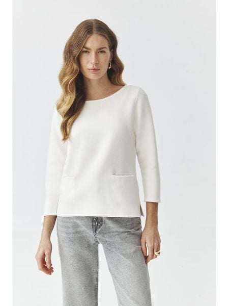 TATUUM Sweter "Adelle" w kolorze kremowym rozmiar: M. Brązowe swetry Tatuum, m, bez wzorów, bez ramiączek. Za 131.12 zł.