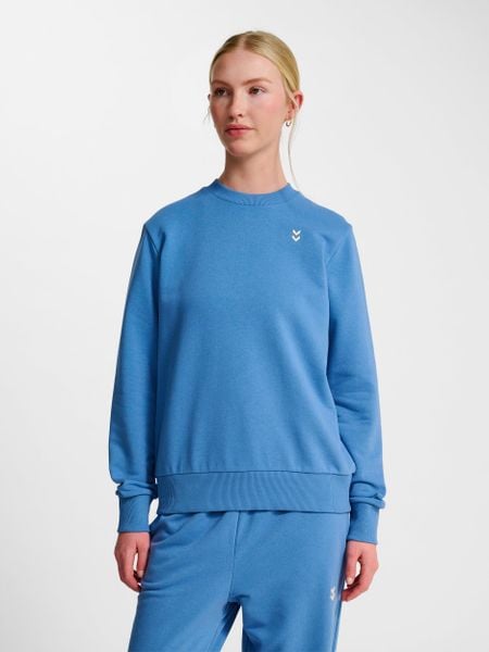 Damska bluza z okrągłym dekoltem Hummel Pulse. Niebieskie bluzy Hummel, s, bez wzorów, z bawełny, bez kaptura. Za 155.70 zł.