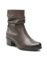 Go Soft Botki EST-GUSTA-12 Brązowy. Brązowe botki GO SOFT, bez wzorów, ze skóry, bez obcasa, na słupku, bez zapięcia. Za 279.99 zł.