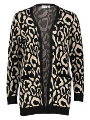 Vila Kardigan "Vitif" w kolorze beżowo-czarnym rozmiar: XL. Brązowe kardigany Vila, xl, bez wzorów, z włókna. Za 106.13 zł.