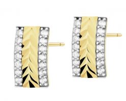 Złote kolczyki z cyrkoniami. Żółte kolczyki Apart, z cyrkonią, złote. Za 1,729.00 zł.