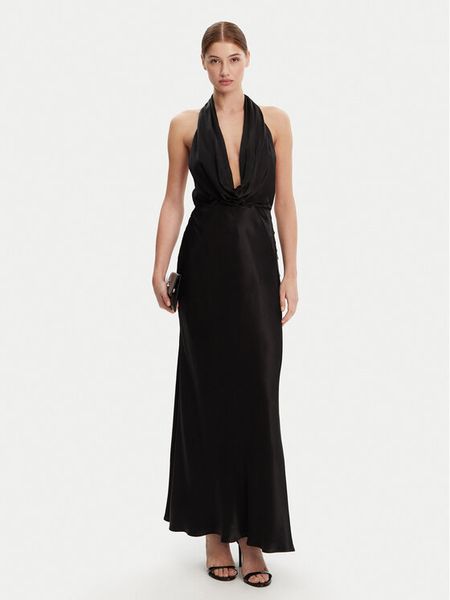 Bardot Sukienka wieczorowa 59814DB Czarny Regular Fit. Czarne sukienki Bardot, bez wzorów, z wiskozy, wizytowe, bez kołnierzyka, bez ramiączek. Za 379.99 zł.