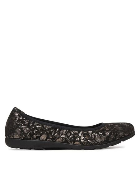 Caprice Baleriny 9-22150-42 Czarny. Czarne baleriny Caprice, bez wzorów, ze skóry, bez obcasa. Za 173.99 zł.