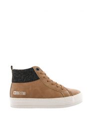 BIG STAR Sneakersy w kolorze jasnobrązowym rozmiar: 37. Brązowe trampki Big Star, bez wzorów, z materiału, za kostkę, bez zapięcia. Za 74.81 zł.