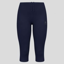 Legginsy damskie Odlo ESSENTIAL Tights 3/4. Niebieskie legginsy Odlo, bez wzorów, do biegania. Za 269.99 zł.