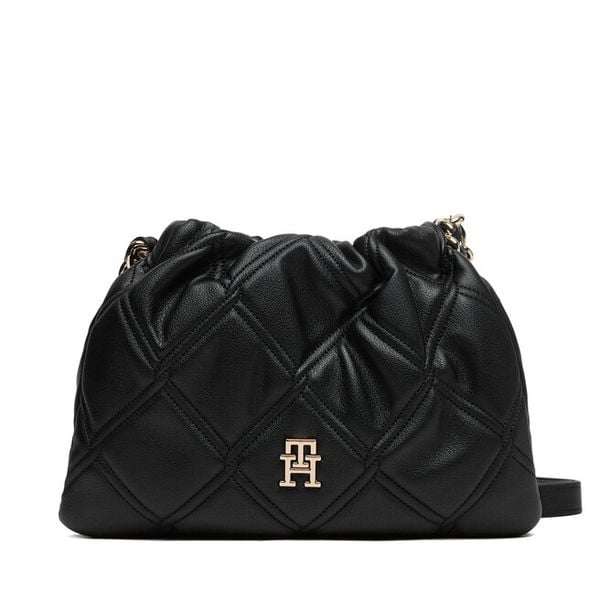 Torebka Tommy Hilfiger. Czarne torebki klasyczne TOMMY HILFIGER, bez wzorów, bez dodatków. Za 489.99 zł.