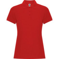 Damska Koszulka Polo Pegaso Premium Z Krótkim Rękawem. Czerwone koszulki polo ROLY, l, bez wzorów, bez kołnierzyka, bez ramiączek. Za 64.99 zł.