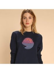 WOOOP Bluza "The mountains are calling" w kolorze granatowym rozmiar: M. Niebieskie bluzy Wooop, m, bez wzorów, z bawełny, bez kaptura. Za 113.63 zł.