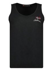 Geographical Norway Top "Jupette" w kolorze czarnym rozmiar: XL. Czarne topy Geographical Norway, xl, bez wzorów, z bawełny, bez kołnierzyka, bez ramiączek. Za 39.58 zł.