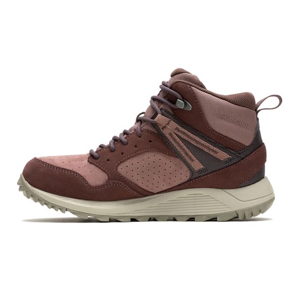 Buty turystyczne damskie Merrell Wildwood Mid Ltr Wp. Czerwone trekkingi Merrell, trekkingowe. Za 309.99 zł.