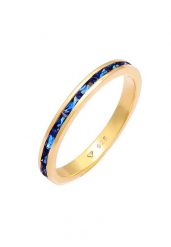 Elli Ladies Fashion Trend with Sapphires in 925 Sterling Silver Plated Gold Plated Pierścionki 1 ct Damski. Szare pierścionki Elli, z szafirem, pozłacane. Za 203.99 zł.