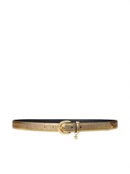 LAUREN RALPH LAUREN Pasek Damski 412802952047 Złoty. Żółte paski Lauren Ralph Lauren, bez wzorów, ze skóry. Za 239.99 zł.