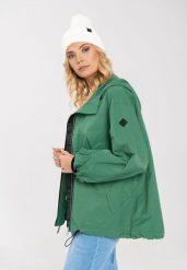 Lekka kurtka damska, oversize, J-FRESH. Zielone kurtki Volcano, na wiosnę, s, bez wzorów, z bawełny, bez kaptura. Za 259.99 zł.