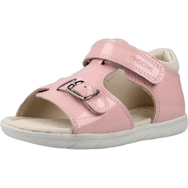 Sandały GEOX B SANDAL ALUL Rose. Czerwone sandały Geox, bez wzorów, ze skóry, bez obcasa, bez zapięcia. Za 188.99 zł.