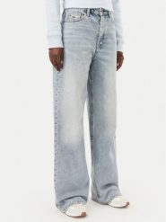 Tommy Jeans Jeansy DW0DW23027 Niebieski Wide Leg. Niebieskie jeansy Tommy Jeans, bez wzorów. Za 329.99 zł.
