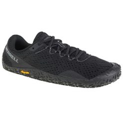Buty trekkingowe damskie Merrell Vapor Glove 6. Czarne trekkingi Merrell, z materiału, do biegania. Za 617.00 zł.