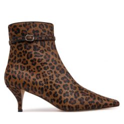 Botki TWINSET. Brązowe botki Twinset, bez wzorów, bez obcasa, na szpilce, bez zapięcia. Za 1,209.00 zł.