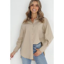 Beżowa Koszula Doriemara. Brązowe koszule Born2be, l, bez wzorów, bez kołnierzyka, bez ramiączek. Za 109.99 zł.