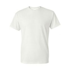 Koszulka DryBlend Unisex Dla Dorosłych. Białe bluzki GILDAN, xl, bez wzorów, sportowe, bez kołnierzyka, bez ramiączek. Za 32.99 zł.