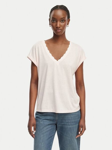 Morgan Bluzka 261-DIANA Różowy Regular Fit. Czerwone bluzki Morgan, xl, bez wzorów, z syntetyku, bez kołnierzyka, bez ramiączek. Za 118.99 zł.