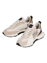 Pepe Jeans FOOTWEAR Skórzane sneakersy "Archer" w kolorze złoto-kremowym rozmiar: 36. Brązowe trampki Pepe Jeans FOOTWEAR, bez wzorów, z jeansu, bez zapięcia. Za 202.98 zł.