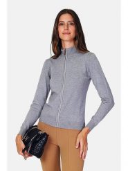 ASSUILI Kardigan w kolorze szarym rozmiar: 38. Szare kardigany Assuili, bez wzorów, z kaszmiru. Za 149.66 zł.