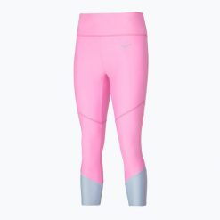 Legginsy damskie Mizuno Impulse Core 3/4. Czerwone legginsy Mizuno, bez wzorów. Za 99.99 zł.