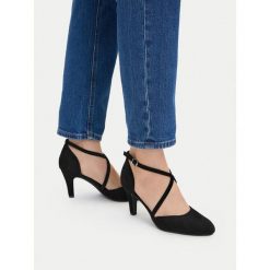 Szpilki JENNY. Czarne szpilki Jenny, bez wzorów, bez obcasa, na szpilce, bez zapięcia. Za 129.99 zł.
