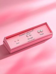 Created with Love 3-częściowy zestaw kolczyków-wkrętek "Glow" z cyrkoniami rozmiar: onesize. Szare kolczyki Created with Love, z cyrkonią, srebrne. Za 56.99 zł.