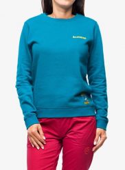 Bluza wspinaczkowa damska La Sportiva Climbing on the Moon Sweatshirt. Zielone bluzy La Sportiva, m, bez wzorów, z bawełny, bez kaptura. Za 251.89 zł.