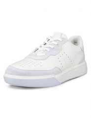 Ecco Skórzane sneakersy "Street Court" w kolorze biało-błękitnym rozmiar: 41. Białe trampki ecco, bez wzorów, bez zapięcia. Za 264.15 zł.