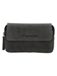 HIDE & STITCHES Skórzana saszetka w kolorze czarnym - 17 x 11,5 x 2 cm rozmiar: onesize. Czarne torby na ramię HIDE & STITCHES, bez wzorów, z materiału, sportowe, przez ramię, bez dodatków. Za 78.99 zł.