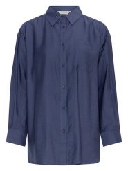 MOSS COPENHAGEN Koszula w kolorze granatowym rozmiar: XS/S. Niebieskie koszule Moss Copenhagen, s, bez wzorów, bez kołnierzyka, bez ramiączek. Za 123.25 zł.