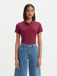 Levi´s Koszulka polo w kolorze ciemnoczerwonym rozmiar: M. Czerwone bluzki m, bez wzorów, z bawełny, bez kołnierzyka, bez ramiączek. Za 78.10 zł.