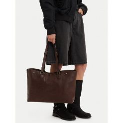 Torebka G-Star. Brązowe shopper G-Star, bez wzorów, retro, bez dodatków. Za 299.99 zł.