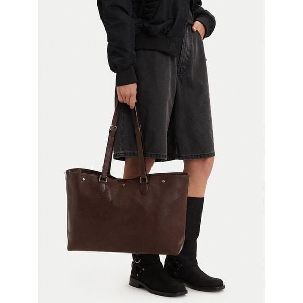 Torebka G-Star. Brązowe shopper G-Star, bez wzorów, retro, bez dodatków. Za 299.99 zł.