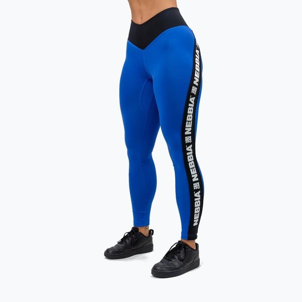 Legginsy NEBBIA Iconic. Niebieskie legginsy Nebbia, xs, bez wzorów. Za 129.99 zł.