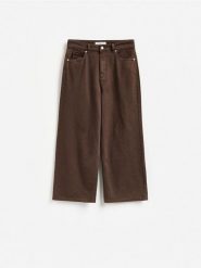 Jeansy culotte - dark grey jeans. Szare jeansy Reserved, bez wzorów. Za 129.99 zł.