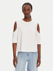 Liu Jo Bluzka WA5183 JS923 11110 Biały Regular Fit. Białe bluzki Liu Jo, m, bez wzorów, bez kołnierzyka, bez ramiączek. Za 359.99 zł.