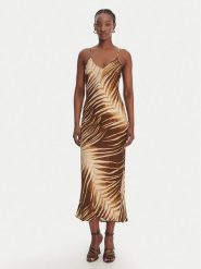 Just Cavalli Sukienka letnia 80PAO925 NS819 Beżowy Slim Fit. Brązowe sukienki Just Cavalli, na lato, bez wzorów, z wiskozy, bez kołnierzyka, bez ramiączek. Za 1,239.00 zł.