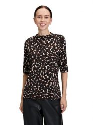 Betty Barclay Koszulka w kolorze czarno-biało-ciemnobrązowym rozmiar: 44. Brązowe bluzki Betty Barclay, bez wzorów, bez kołnierzyka, bez ramiączek. Za 73.45 zł.