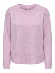 ONLY Sweter w kolorze jasnoróżowym rozmiar: XL. Różowe swetry Only, xl, bez wzorów, z wełny, bez ramiączek. Za 64.95 zł.
