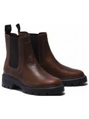 Timberland Skórzane sztyblety "Cortina Valley" w kolorze brązowym rozmiar: 39,5. Brązowe botki Timberland, bez zapięcia. Za 435.87 zł.