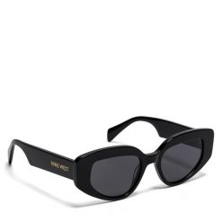 Okulary przeciwsłoneczne Nine West. Czarne okulary przeciwsłoneczne Nine West, bez wzorów. Za 129.99 zł.