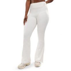 Damskie legginsy sportowe z rozszerzaną nogawką Fitness Siroko Icardi White. Białe legginsy SIROKO, l, bez wzorów, z tkaniny, z podwyższonym stanem. Za 176.00 zł.