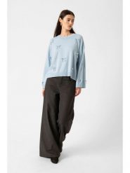 Soaked in Luxury Sweter w kolorze błękitnym rozmiar: M. Niebieskie swetry Soaked in Luxury, m, bez wzorów, z wełny, bez ramiączek. Za 158.84 zł.