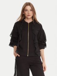TWINSET Bluza 252LI2NBB Czarny Regular Fit. Czarne bluzy Twinset, xs, bez wzorów, z wiskozy, bez kaptura. Za 819.99 zł.